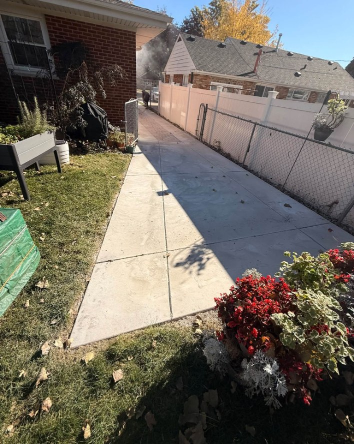 The same walkway before coating